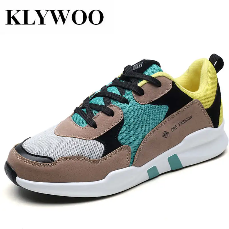

KLYWOO Men Casual Shoes Lace-up Style Breathable Retro Mixed Colors Dad Fashion Sneakers Men Shoes Ugly Pantshoes Zapatos Hombre