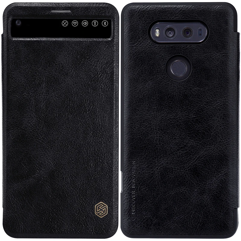 

Nillkin Qin Luxury Flip Cover For LG V20 Window View Fashion Leather Case For LG V20 H990DS H990N H918 Protective Case