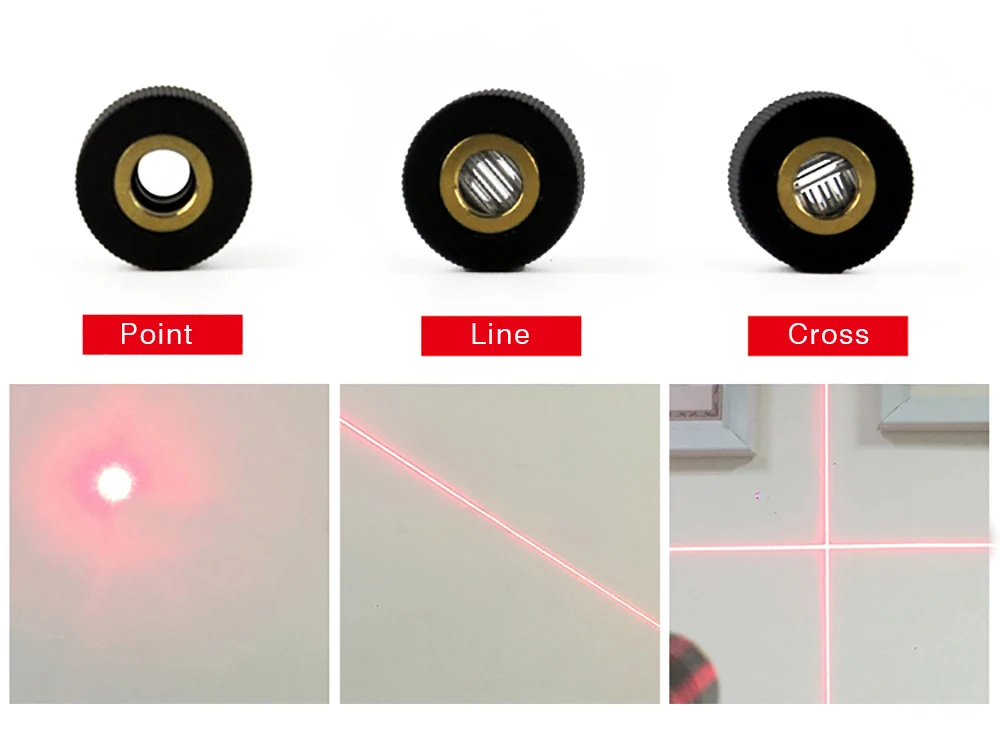1 шт. красная линия/Крест/точка лазерный модуль 10 мВт-200 мВт 648 нм фокусировка Регулируемая лазерная головка без источника питания портативный лазерный локатор