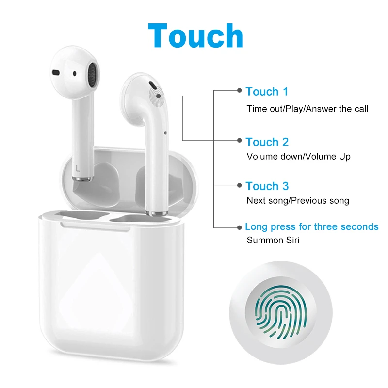 Youbina i18 pop-up TWS Earphpnes Touch mini Bluetooth 5,0 беспроводные наушники 1:1 для iPhone Android наушники