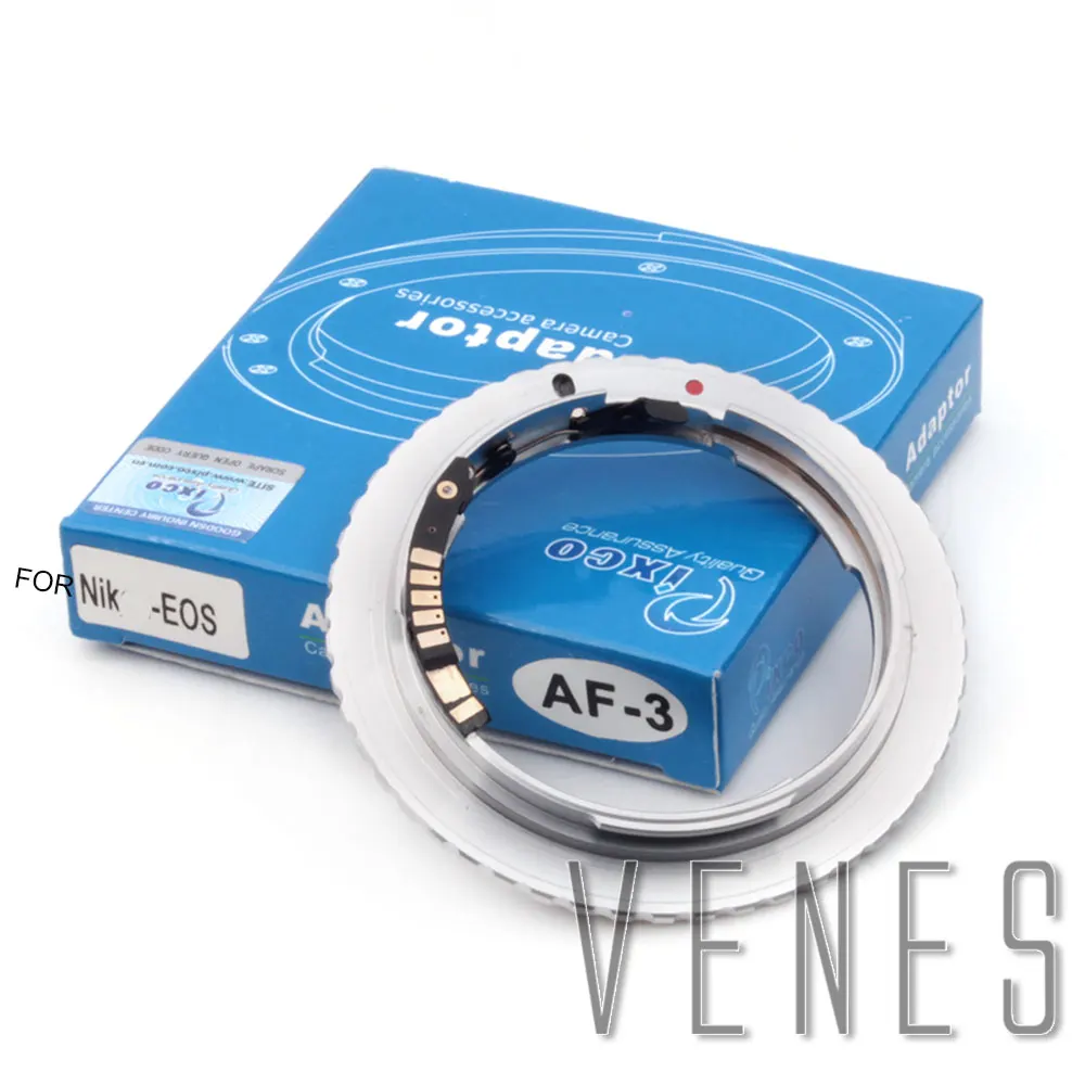 Venes Per Nik-Eos Aggiornamento 3Rd Generazione Af Confirm Adapter Vestito Per Nikon F Lens Per Canon (D) Macchina Fotografica Reflex 4000D/2000D/6D I