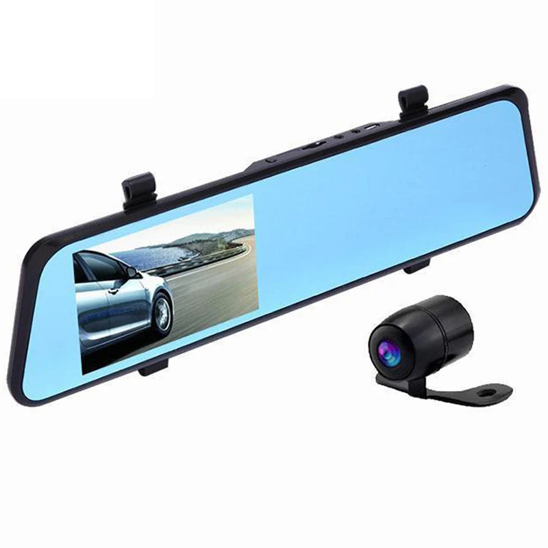 4.3" 1080P Full HD Car DVR Dual Lens Night Vision Rear View Rearview