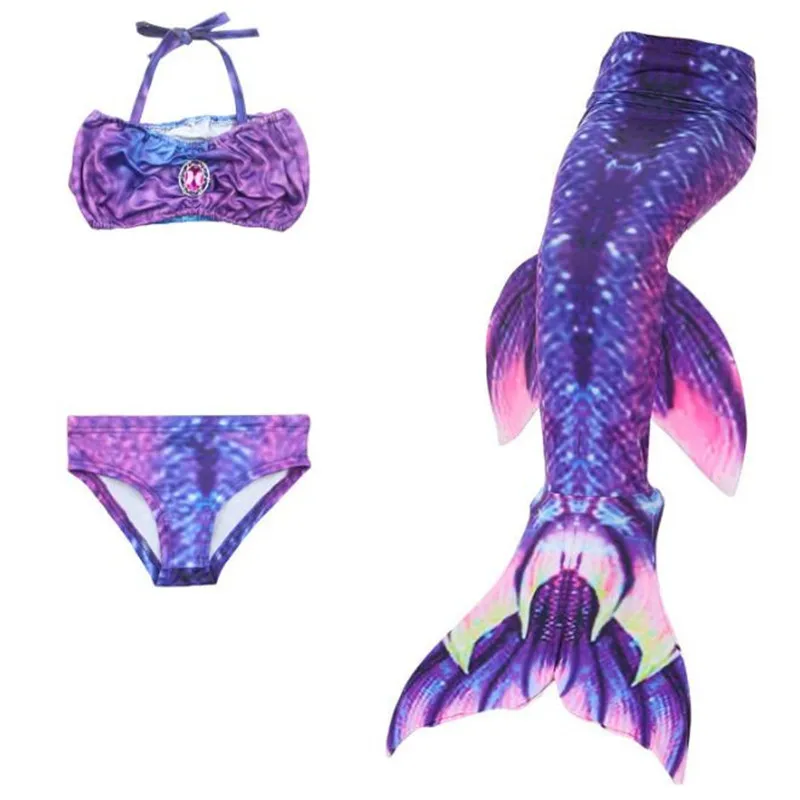 

Baby Clothing Set Cosplay Mermaid Swimsuit Baby Girls Swimwear Colorful Bikini Kid Swimming Mermaid Tails Baby 3pcs 4-12Y