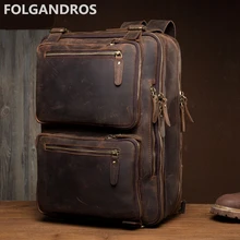 New font b Men b font Genuine Leather Backpacks Designer Brand Classic Large Capacity font b