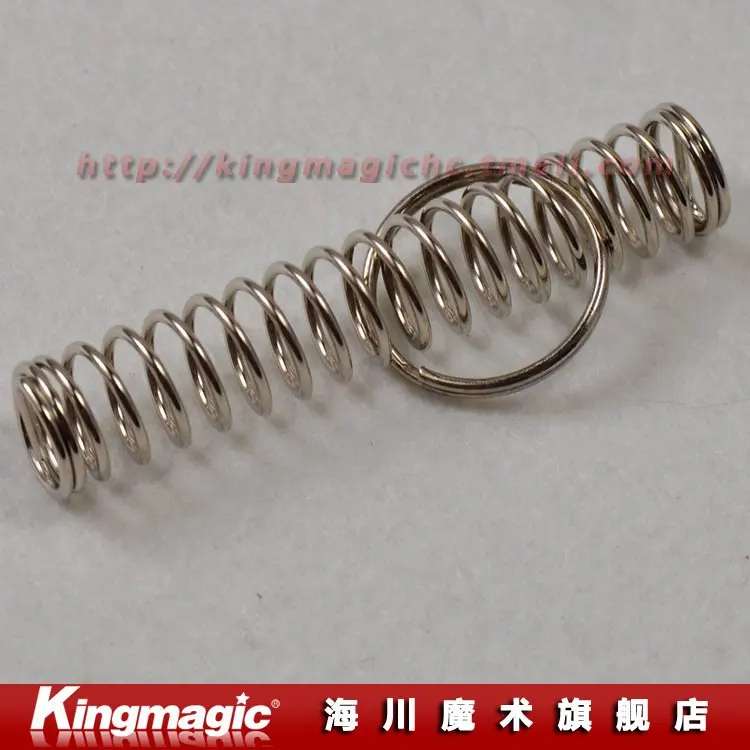 

Spring and Ring/Spring magic/locked in the spring of the steel ring to free shuttle/close up magic/magic props/ Free shipping