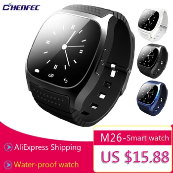 

Student original M26 Bluetooth 3.0 smart watch boy men support SMS device alarm clock speaker waterproof smart watch android