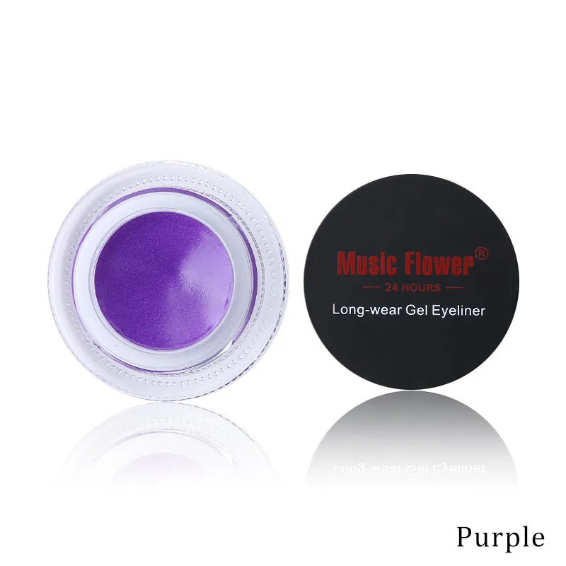 1pc 5 color Eyeliner Waterproof Cream with Brush Make Up Comestics Eye Liner Cream Pen Beauty Essentials Makeup Gel Glitter