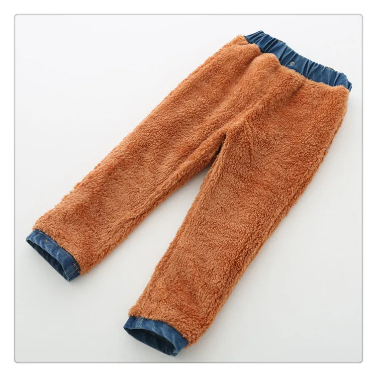 1-6 y children baby boy denim jeans winter pants velvet thick warm trousers toddler jeans for boys elastic waist kids clothes (6)