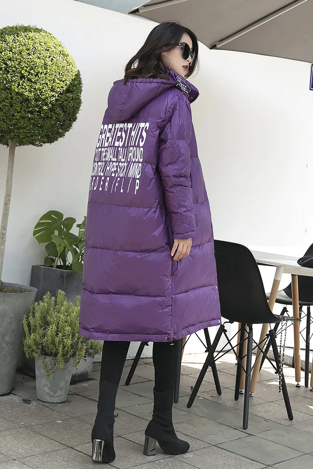 taille Bas Mince 100 Plus Veste Vêtements Vers Kg 90130 Style 2018 jaune Étendu Noir Nouvelle Graisse De pourpre coréen Robe Femmes Défilé D'hiver Sœur Le Mode XRaEwx