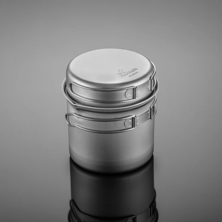 

Fire Maple 2016 Portable Snow Titanium II 0.65L Outdoor Camping Pot and 0.28L Frying Pan Ultra-Light 170g Camping Pot Set