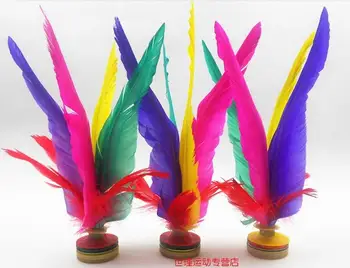 

free shipping 36 pcs Kikbo Kick Shuttlecocks , China JIanzi Feather Kick big size 22 cm