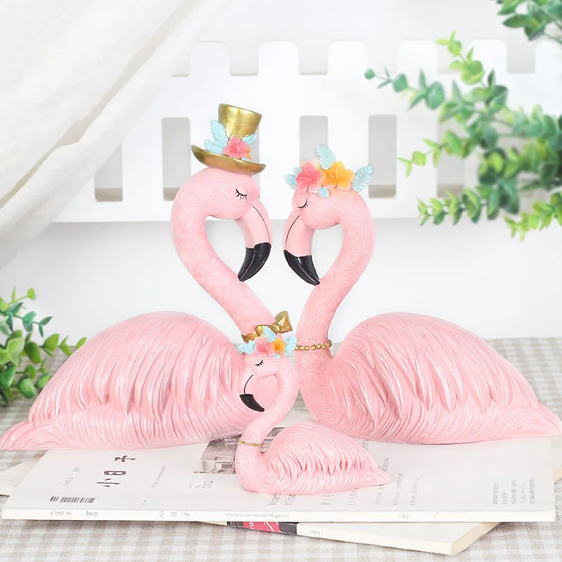 Полимерная розовая декоративная фигурка фламинго для дома для девочки Ins, горячая распродажа, домашний декор, подарки для девочки, креативный подарок для детей, друзей