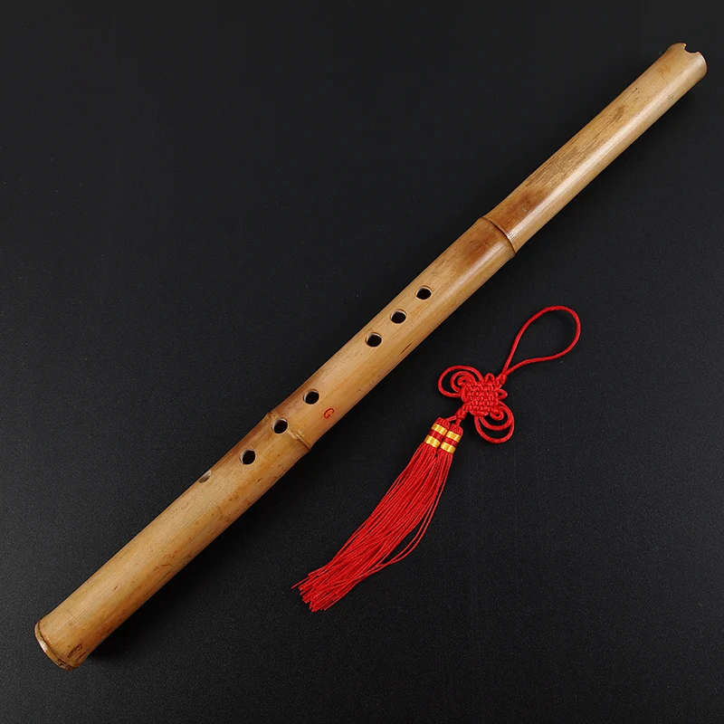 

1PC Chinese Traditional 8 Hole G/F Key Bamboo Flute Vertical Flute Clarinet Student Musical Instrument Wood Color