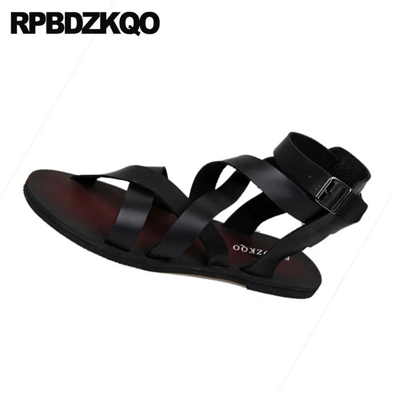 Fashion Shoes Burgundy Breathable Roman Open Toe Beach Italian Men Gladiator Sandals Summer Boots 2018 Black Flat Strap Fashion Shoes Burgundy Breathable Roman Open Toe Beach Italian Men Gladiator Sandals Summer Boots 2018 Black Flat Strap