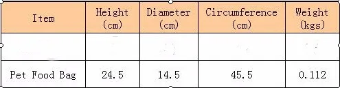 Envío gratis, Bolsa de viaje para comida de mascotas de alta gama