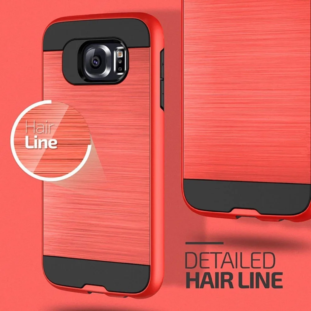 Hybrid Slim Brushed Shockproof Case Cover For Samsung Galaxy S7 S8 J1 J3 J5 J7 A3 A5 A6 J4 J6 S6 Edge S9 Core 2 Armor Case Coque2