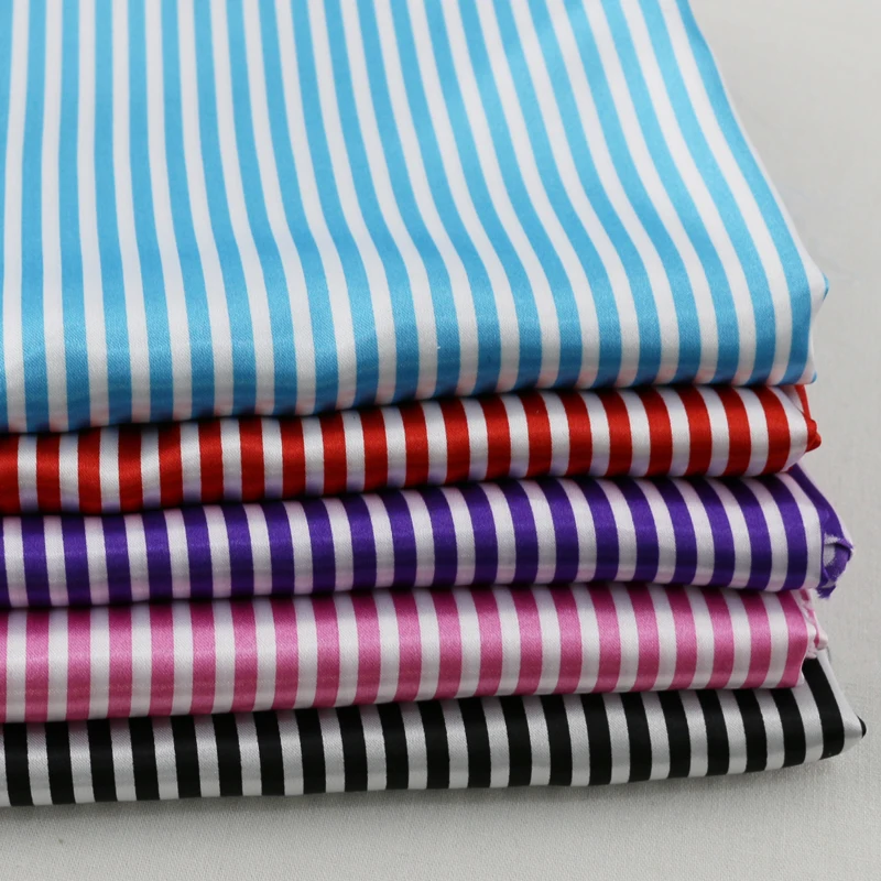 

soft shirt pajamas cloth charmeuse satin printed fabric stripes