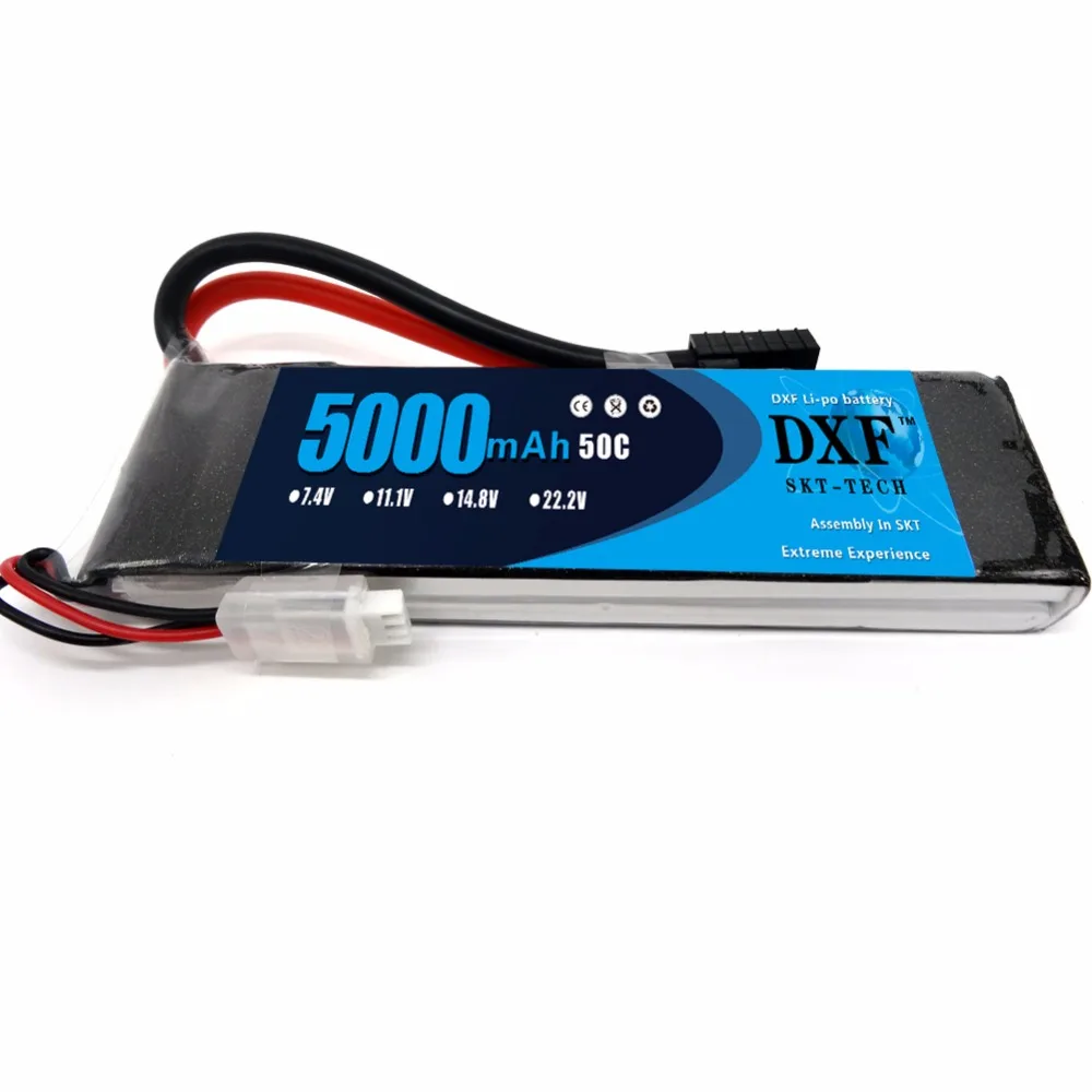 DXF RC грузовик 5000mAh 7 4 V 50C 100C 2S Lipo батарея для вертолета самолета лодки