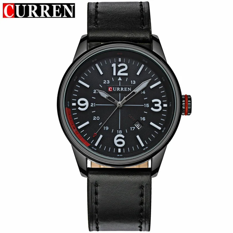 Relogio Masculino Мода Montre Homme Reloj Hombre кварц часы Curren Мужской кожа Наручные Для мужчин