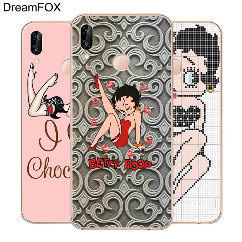 

L115 Betty Boop Soft TPU Silicone Case Cover For Huawei P8 P9 P10 P20 P30 Lite Pro P Smart Plus 2017 2019
