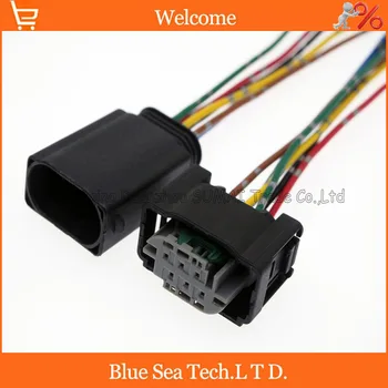 

2 Pairs 6 Pin Auto restrictor sensor plug connector with cable,auto waterproof electrical plug for BMW,Bezn etc.car