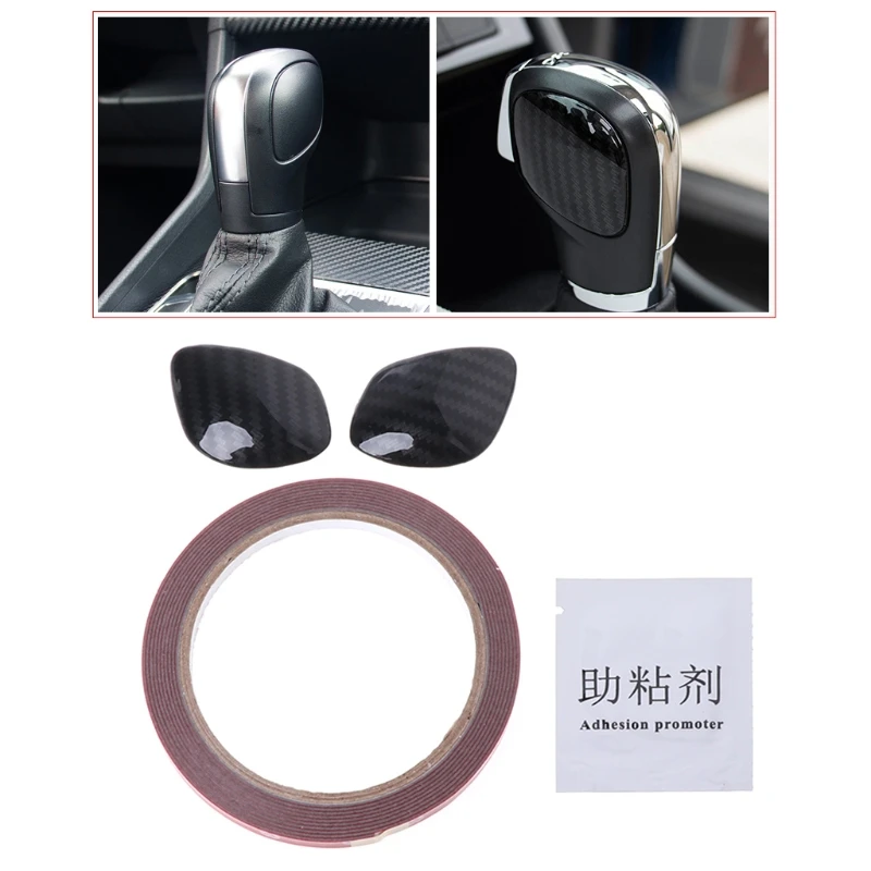 Carbon Fiber Car Gear Shift Knob Cover Sticker For VW Golf 5 6 7 MK7 Passat Carbon Fiber Car Gear Shift Knob Cover Sticker For VW Golf 5 6 7 MK7 Passat