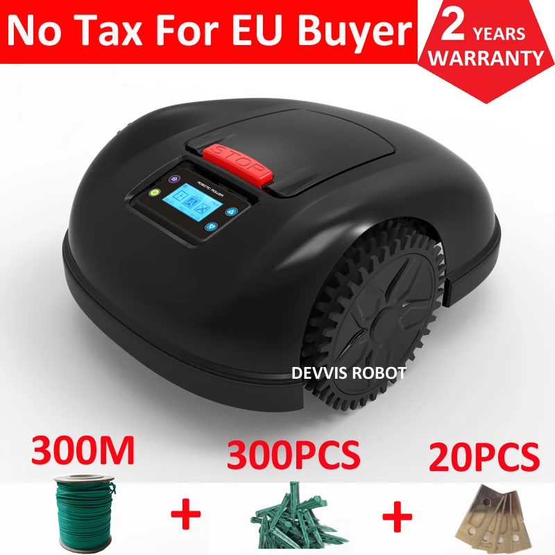 

Two Year Warranty Newest 5th Generation Grass Mower Robot Lawn Mower E1600T For Big Lawn With 300m,300pcs pegs,20pcs blade