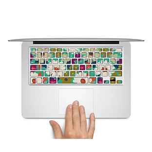GOOYIYO-Ноутбук США, ЕС, Великобритания, Виниловая наклейка на клавиатуру с изображением флоры, кожи, английская Обложка, наклейка для Macbook Air Pro retina 11 13 15 - Цвет: K82