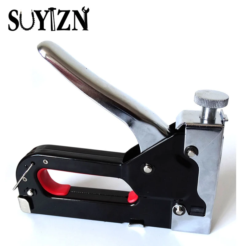 

Multitool Nail Staple Gun Furniture Stapler For Wood Door Framing Rivet Gun Kit (1 Set Nail Gun& Staples+ 1 Box Extra Staples)