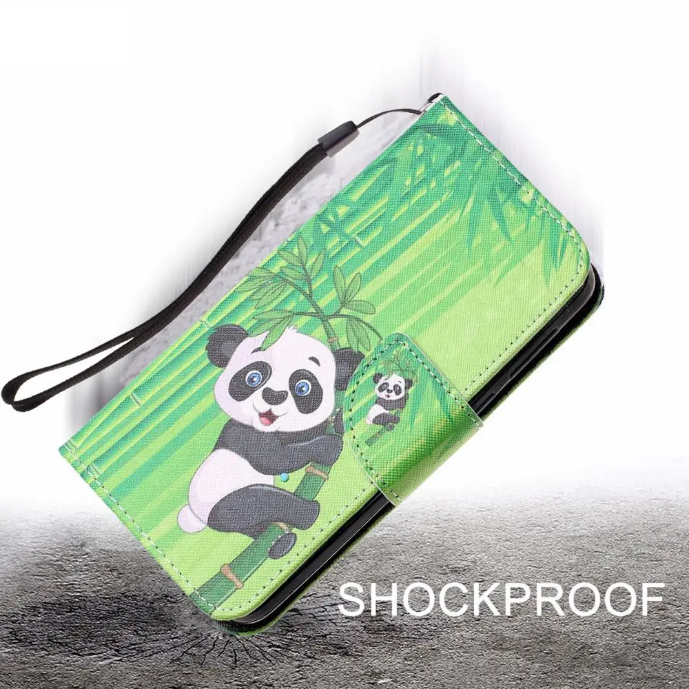Bamboo Panda Patterned Flip Leather Wallet Case Cover sfor Huawei Mate 20 Lite Honor 8X 9 Mate 20 Pro Nova 4 Phone Coque Fundas  (15)