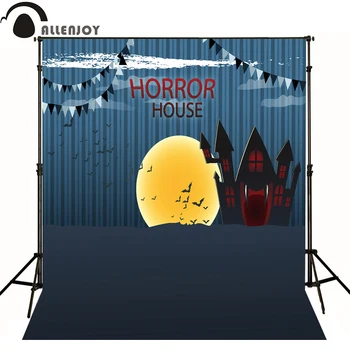 

Allenjoy photography backdrop Halloween Horror Moon Bat photo baby background Custom All Size