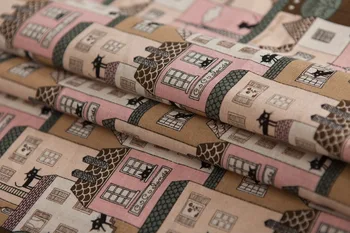 

Fabric Patchwork cloth learning Printing home table Natural Cotton Linen Fabric Quilting Patchwork Sewing Textile house