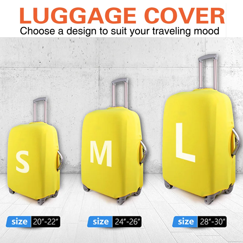 ELVISWORDS Cute Skull Girls Luggage Cover Suitcase Protective Bag Case Suit for 18-28 Inch Elastic Funny Luggage Tags Gift