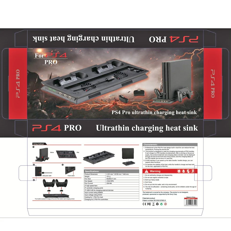 PS4 PRO Вертикальная охлаждающая зарядная подставка P S4 Play станция 4 джойстик Зарядное устройство Док-станция для sony Playstation 4 Pro игры