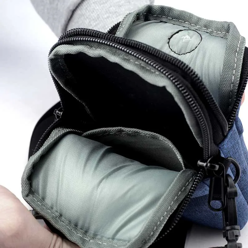 2018 nuevo bolso de teléfono impermeable multifuncional para hombre con agujeros para auriculares WML99