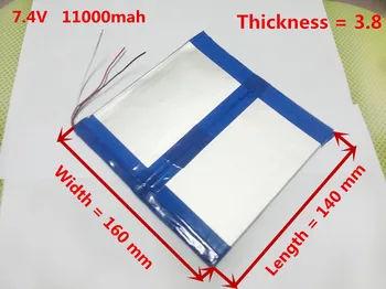 

The tablet battery Original 7.4V 11000mAH Battery for U9GT5 ,Vido N90FHDRK,Visture V5HD,V97HD,Play X900 Tablet PC 38160140