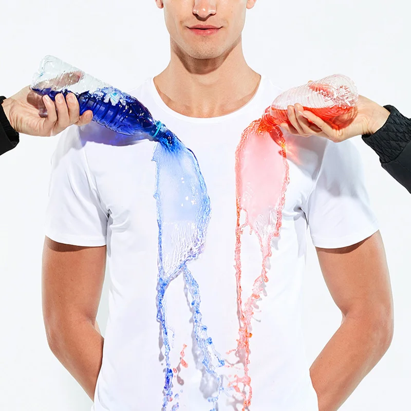 

Newly Men Waterproof Stain-Proof Quick Dry Antifouling T-Shirt Breathable Tees for Summer