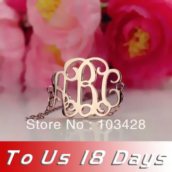 

Freeshipping-- Custom Initial Monogram Bracelet Personalize Sterling Silver Monogrammed Name Bracelet Personalized Name Jewelry