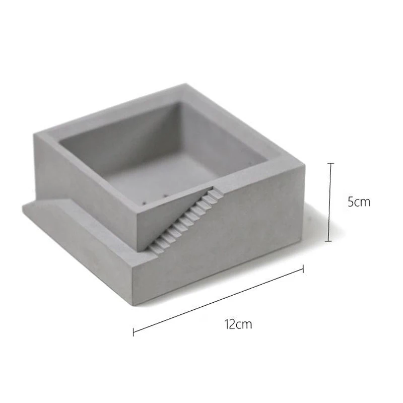 Силиконовая форма для бетона квадратная с лестницей цветочный горшок мох бонсай цементная пластина инструмент для украшения дома