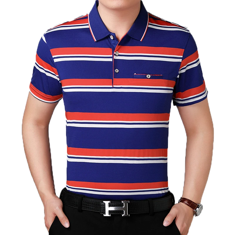 

Men Casual Shirt Green Red Yellow Contrast Color Cross Stripes Tops Male Summer Tee Mans Smart Casual Shirt With Breast Pocket