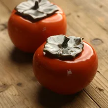 Керамика хурма контейнеры для чая Портативный небольшой запечатанный Jar ручной путешествия домашний чай набор украшений творческий конфеты коробка для хранения