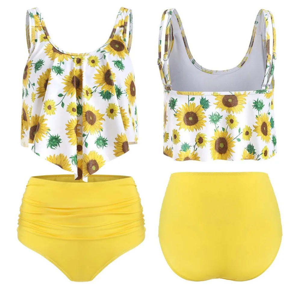 sunflower high waisted bathing suits