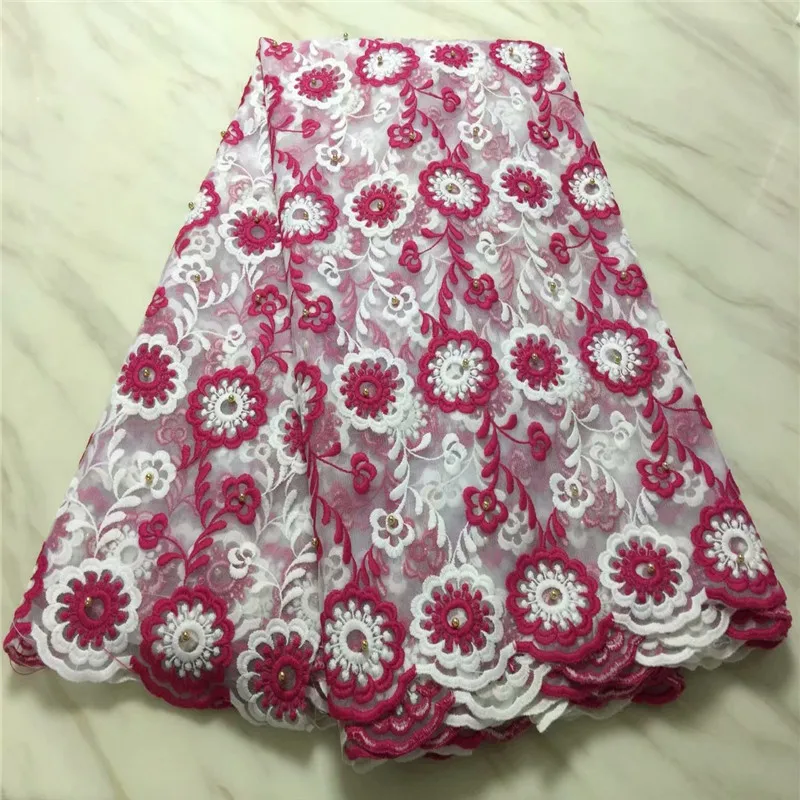 

PL!African Lace Fabric 2019 Embroidered Nigerian Stones Laces Fabric High Quality French Tulle Lace Fabric For Women ! P112528