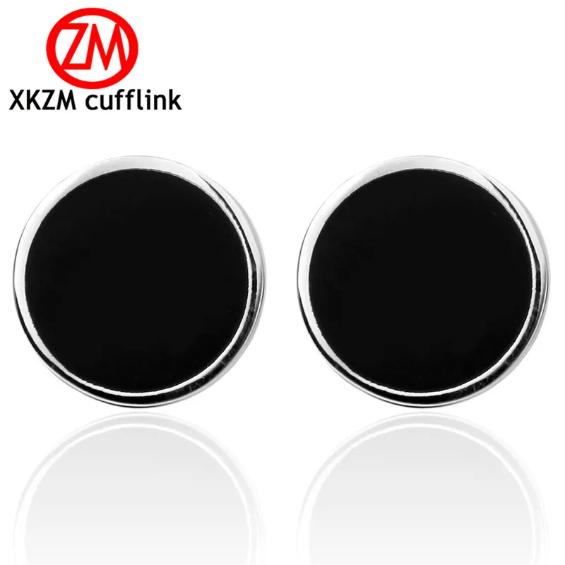High Quality French enamel round black Cufflink For Mens Shirt Brand suit Cuff Buttons Top sale Links Jewelry | Украшения и