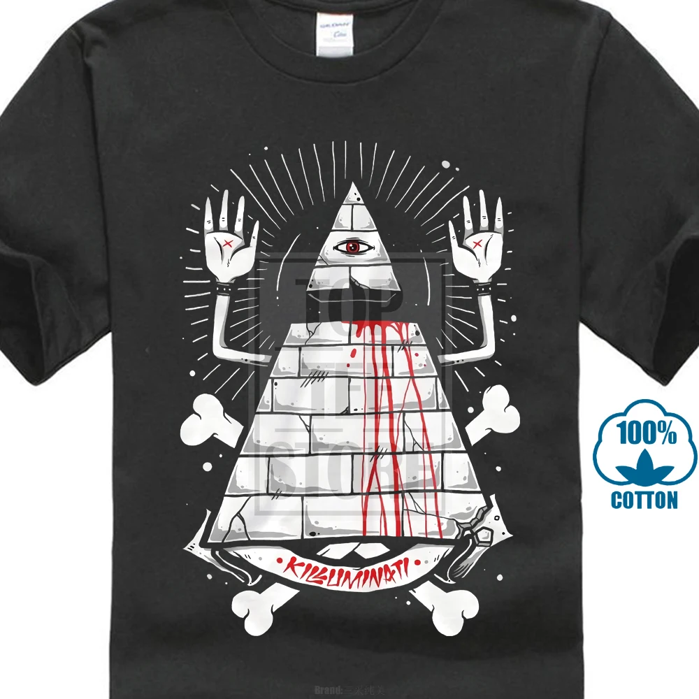 

Killuminati T Shirt Pyramid Triangle Eye 2Pac Masons Symbol Nwo World Goverment