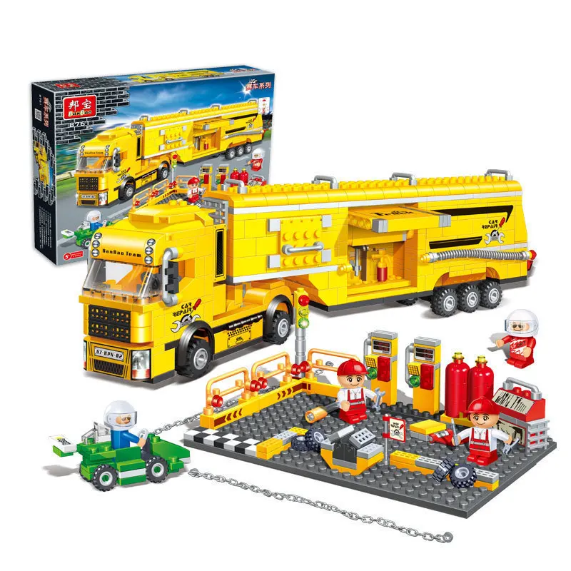 

Model building kits compatible with lego Transport Series 3D blocks Educational model building toys hobbies for children