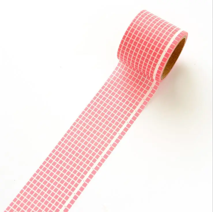 35 мм* 5 м сетка васи клейкая лента в полоску японская бумага маскирующий клей скрапбук канцелярские бумажные декоративные ленты - Цвет: Красный