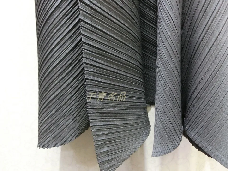 Changpleat летнее платье miyak плиссированные Короткие рукава урна с отложным воротником свободные большие Размеры трапециевидные женские платья модные тенденции D89