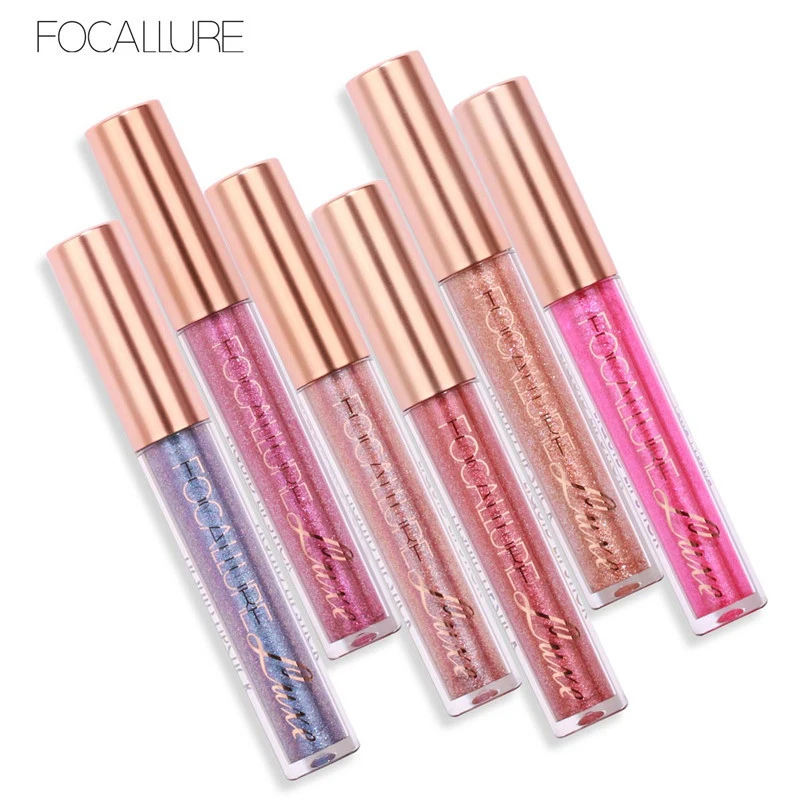 

FOCALLURE 10 Colors Shimmer Lipstick Liquid Glitter Magic Fashion Lipgloss Matte Tint Wterproof Metallic Style Golden Lipsticks