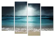 4 Stück Meer Schloss Landschaft Leinwanddruck Malerei Wohnkultur Wandkunst Bild Für Wohnzimmer Modulare bild w/0698